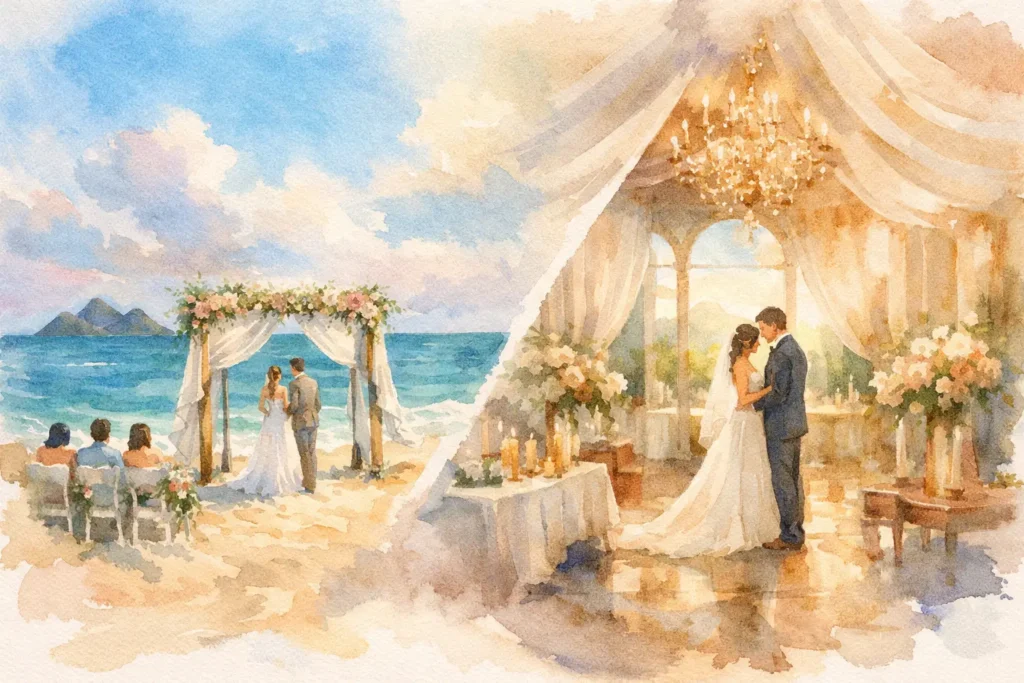 Beach Ceremony vs Venue Wedding for Your Oahu Day