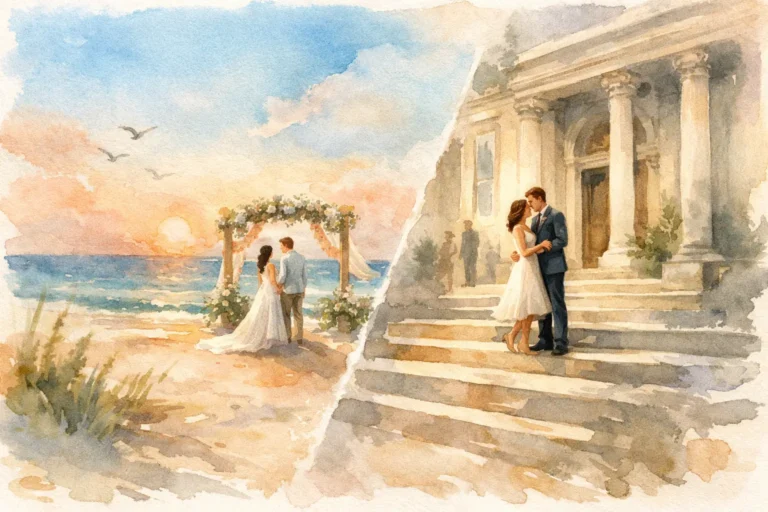 Beach Wedding vs Courthouse Wedding Compared
