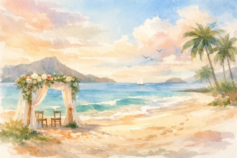 Preparing Beach Ceremony Timeline for Oahu