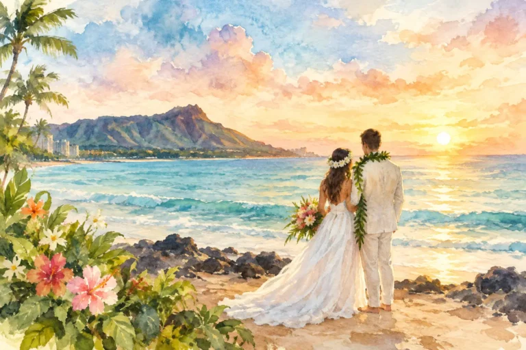 An Oahu Sunrise Wedding Example to Inspire You